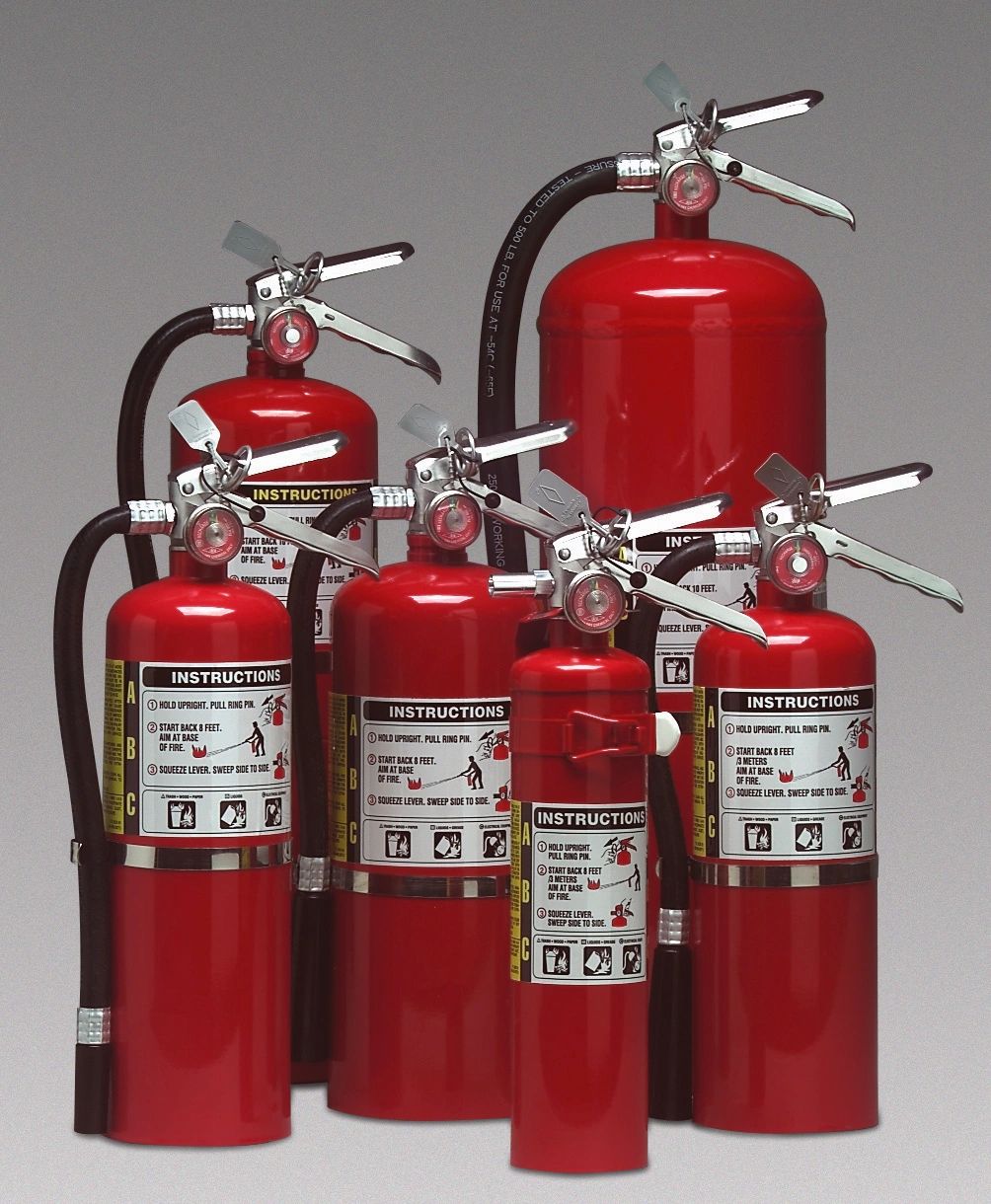 Fire extinguishers collection